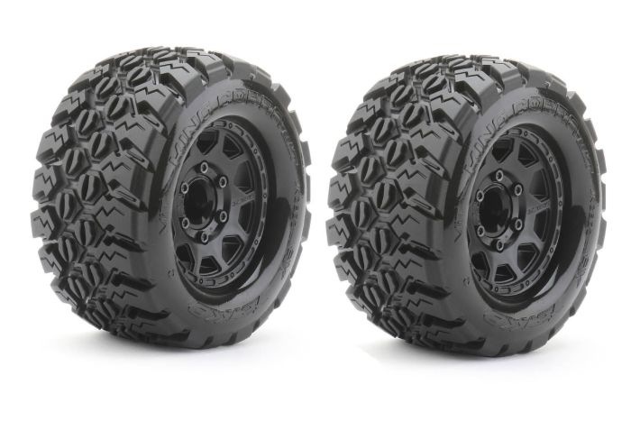 Jetko EX Tyre MT King Cobra Black Wheel 2.8 Hex 12,14,17mm (2pcs)