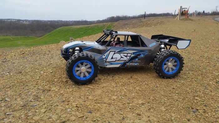 MadMax Giant Grip Tyres, 8 Spoke Grey Wheels & Blue Beadlocks - 2pc