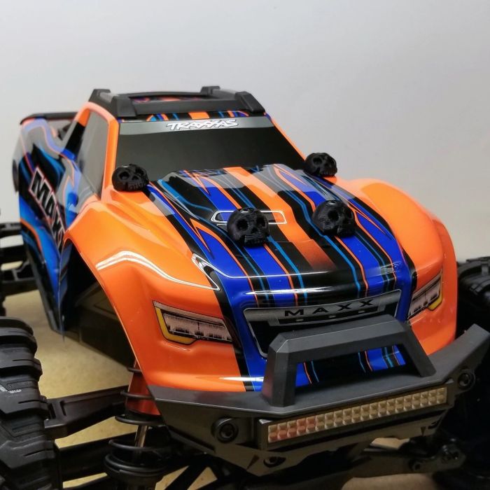 FullForce RC TRAXXAS MAXX 3D Printed Body Washers Skull Black