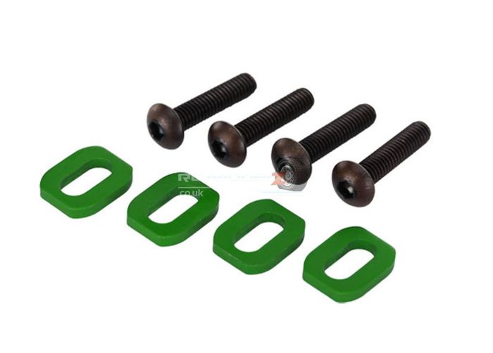 Traxxas X-Maxx Motor Mount Washers Aluminum Green