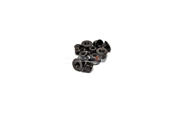 M4 Flanged nylon nut black
