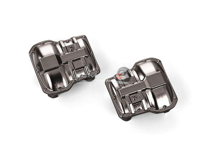 Traxxas Differential cover, front or rear (black chrome) (2)