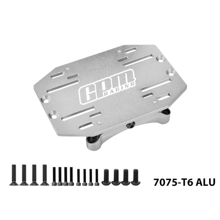 GPM 7075 Alloy ESC Tray / Mount Plate For LOSI 1/5 5IVE-TE 3.0 Silver
