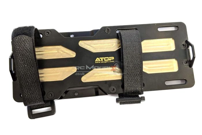 Atop RC Traxxas TRX4 Brass Battery Relocation Set (Black)