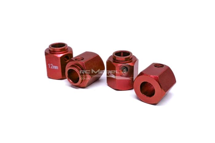 MadMax Traxxas TRX-4 Wheel Hub Extenders +7mm - Red