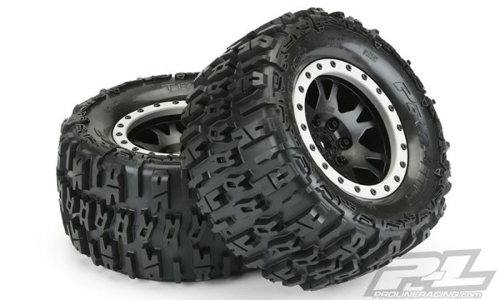 Pro-Line Trencher 4.3in XMAXX Tyres Mounted Pro-Loc Impulse Black Wheels