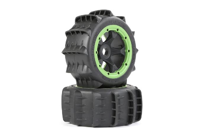 Rovan 2nd Gen. Sand Paddle Buggy Wheels Rear Green