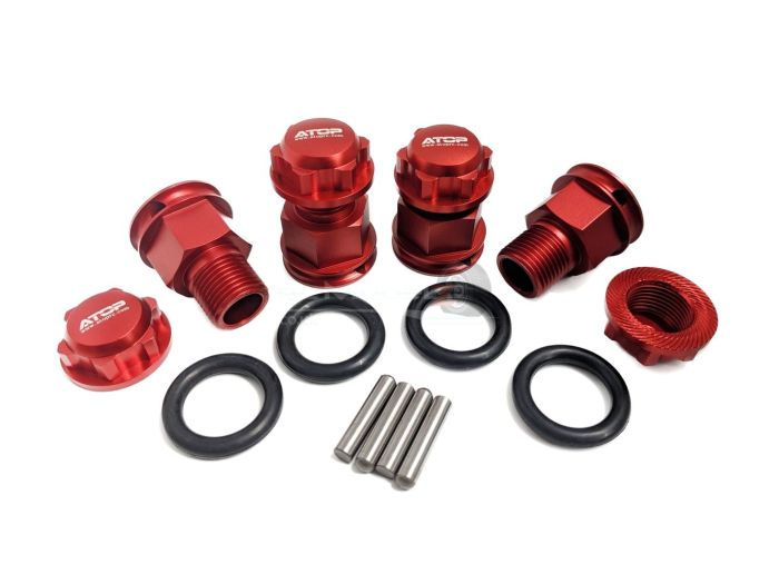 ATOP Rc Alloy Axle Extender Red