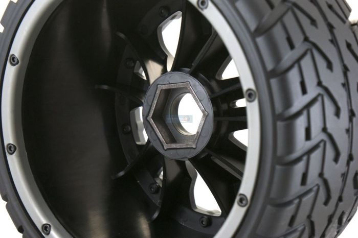 Road Tyre Buggy Wheels Black Poison Rims Rear Pair
