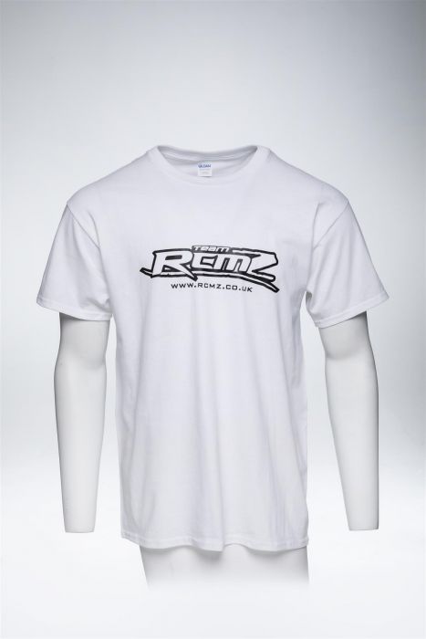 Team RCMZ White Roundneck T-shirt Front Design