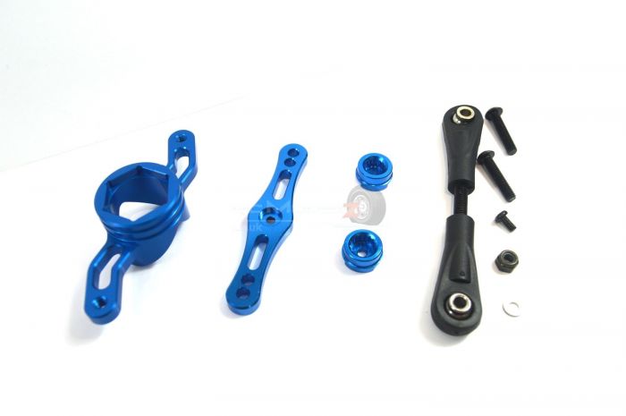 MadMax 5ive-T CNC Push-Pull Steering Kit - Blue