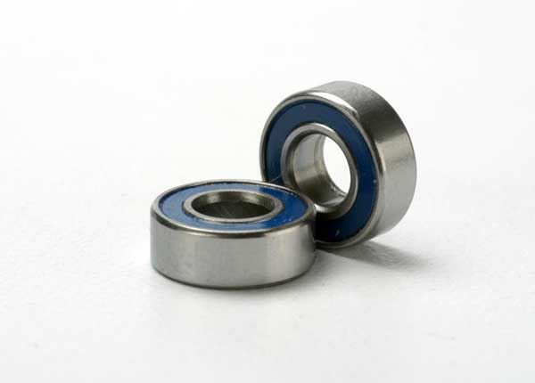 Traxxas Ball bearings, blue rubber sealed (5x11x4mm) (2)