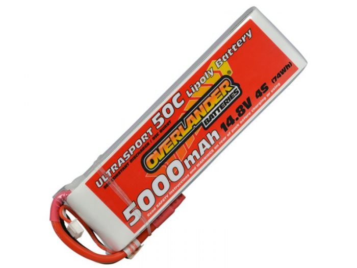 5000mAh 4S 14.8v 50C LiPo Battery - Overlander Ultrasport