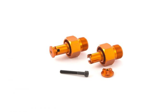 Alloy Axle Utilized Screw - Normal - Orange - 2pc