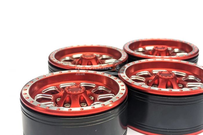 ATOP RC TRX4 1.9inch Wheels w/Metal Hub Red