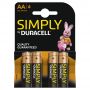 Duracell Simply AA 1.5v Power Battery Pack Alkaline LR6 MN1500
